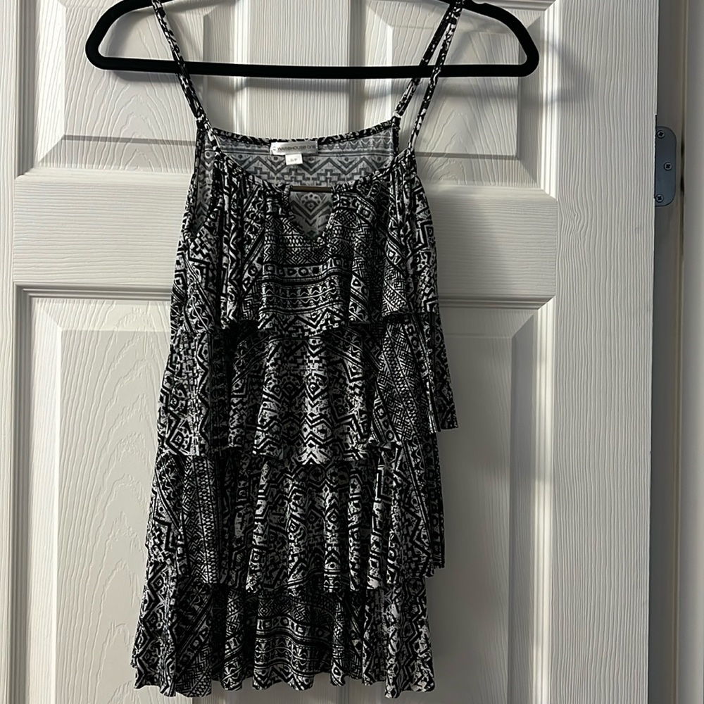 Ruffled tank top size small